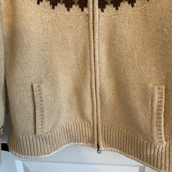 L.L. Bean Lambswool Fair Isle Sherpa Lined Jacket - Picture 4 of 12